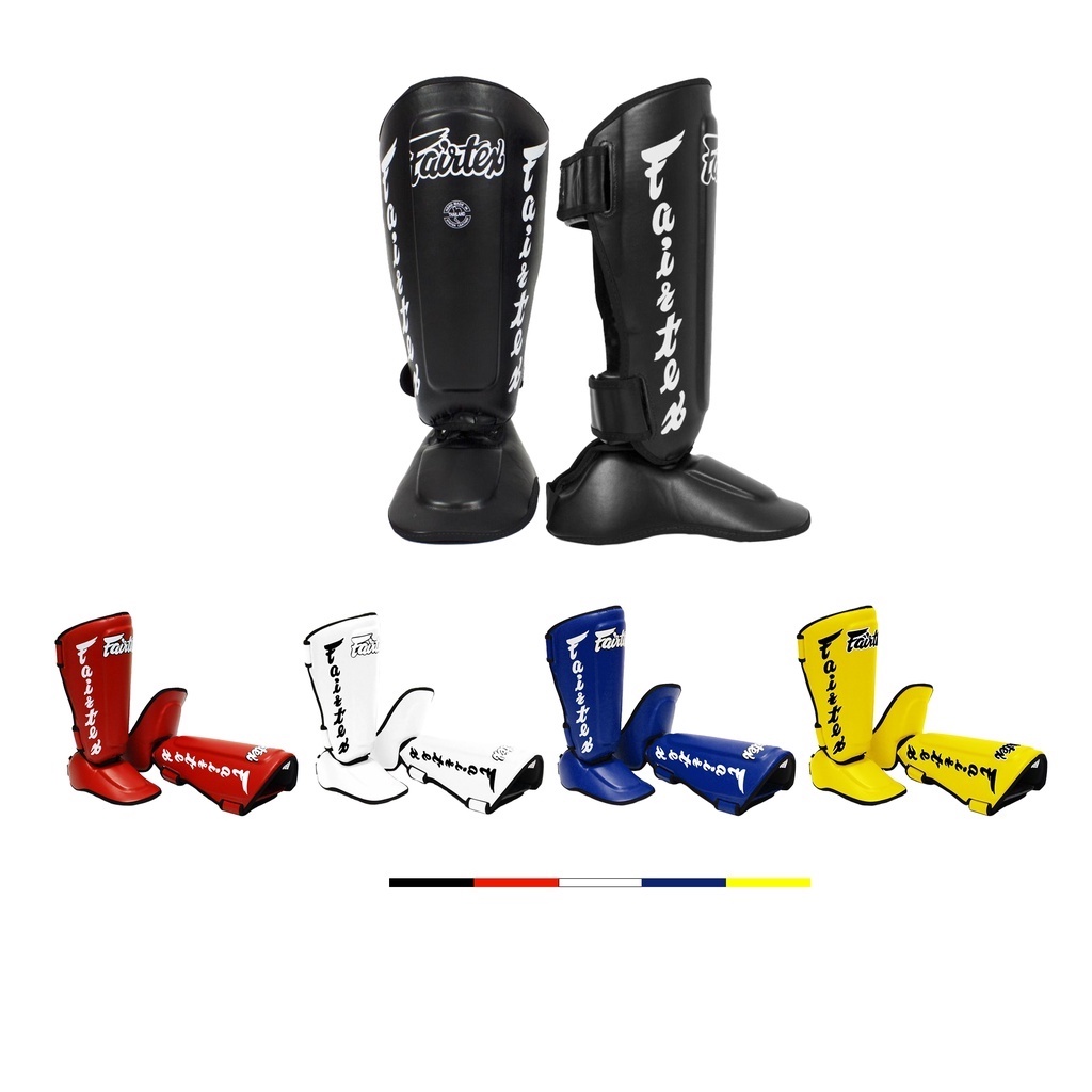 สนับแข้ง FAIRTEX SP7 Detachable In-Step Shin Pads Synthetic Leather (หนังเทียม) Size S M X XL "รบกวน