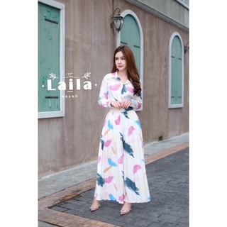 งานป้าย​ laila set เสื้อ+กางเกง เสื้อทรงเชิ้ตแขนยาว งานปริ้นลายสีสันสดใส โทนสีน้ำมันสวยๆค่า มาพร้อมกางเกงงานอัดพลีทขายาว