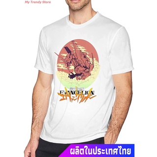 My Trendy Store อีวานเกเลียนเสื้อยืดลำลอง Taozhezheluozi Neon Genesis Evangelion Shirt Crew Neck Tees Short Sleeve For M