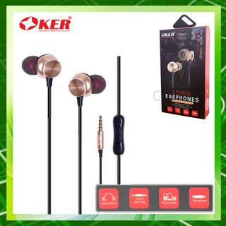 OKER Stereo Earphone H-123 หูฟังโทรศัพท์ สมาร์ทโฟนรับสายได้