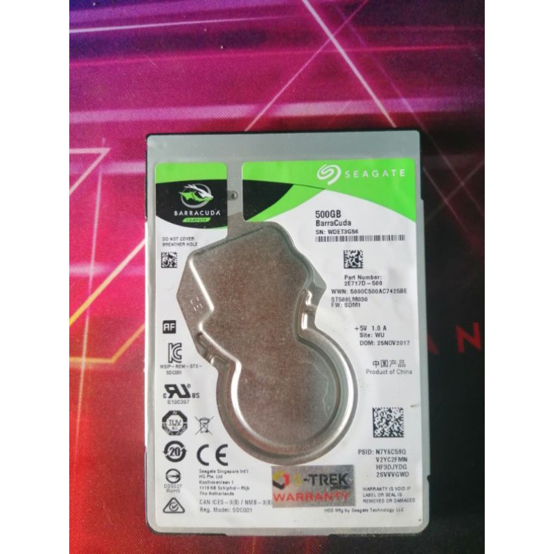 HHD500GBฮาร์ดดิสโน๊ตบุค