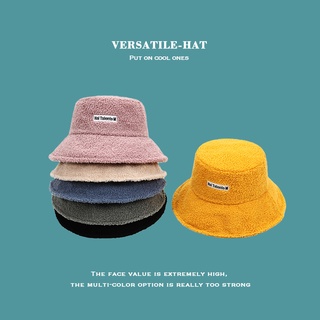 หมวกชาวประมงหญิงหมวกสไตล์เกาหลีแฟชั่นญี่ปุ่น ins tide ยี่ห้อชาย lamb wool warm อ่างล้างหน้า hat