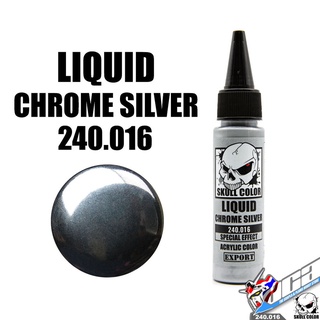 SKULL COLOR 240.016 LIQUID CHROME SILVER ACRYLIC COLOR 35ML SPECIAL EFFECT PAINT สีอะครีลิกสำหรับพลาสติก โมเดล VCA GU...