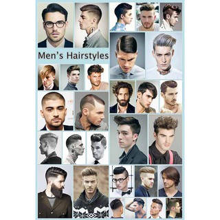 โปสเตอร์ ทรงผมชาย Mens Hairstyles Poster v1