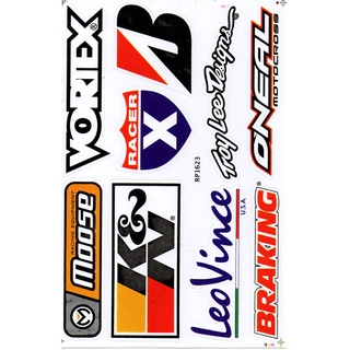 สติกเกอร์แต่งรถ ติดรถยนต์ รถมอเตอร์ไซค์ หมวกกันน็อค โลโก้ สปอนเซอร์ Racing sticker Sponsor ขนาด 27 x 18 cm ST94