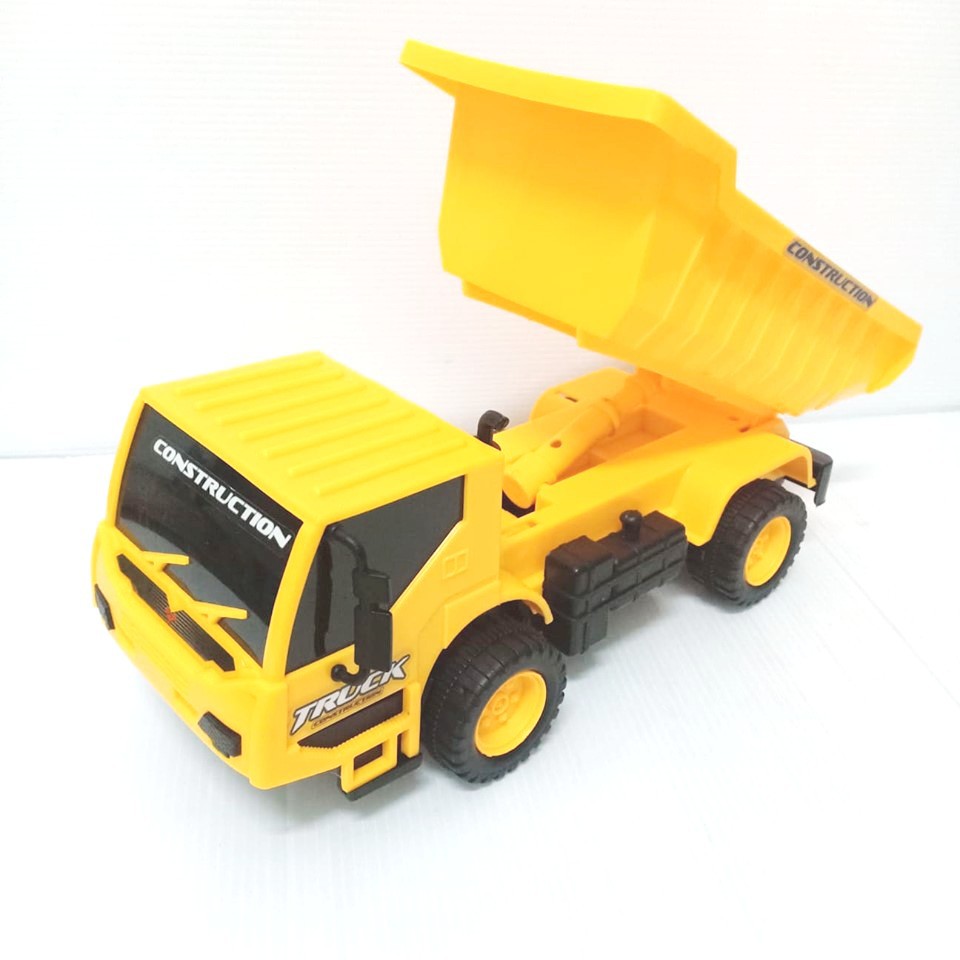 รถสิบล้อ รถดั้ม CONSTRUCTION TRUCK CONVOY มีลาน งานสวยๆ รถยาว 29 ซม. เล่น กับดิน ทราย  ตรงปก 9806