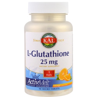 กลูต้าไธโอน เม็ดอม รสส้ม, L-Glutathione 25mg  90เม็ดอม