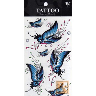 Tattoo ลาย ผีเสื้อ Butterfly แท็ททู สติกเกอร์ HM410