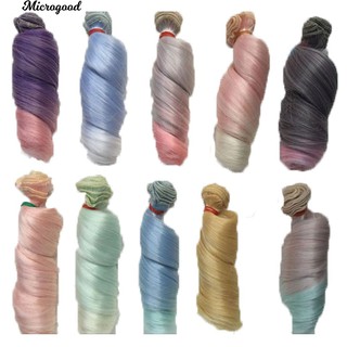 วิกผมลอน Curly Gradient Hairpiece อุปกรณ์เสริมสำหรับ 1/3 1/4 1/6 BJD Doll