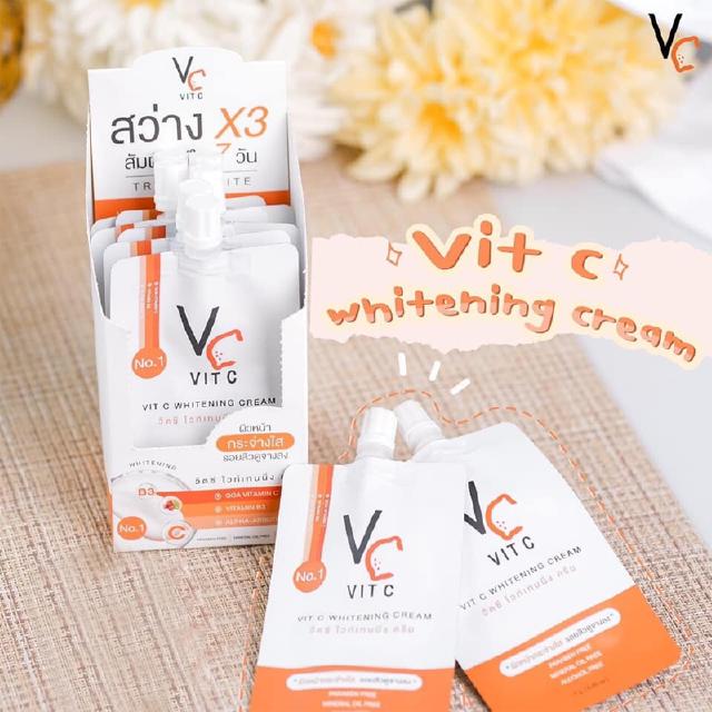 เซรั่ม วิตซี น้องฉัตร VC Vit C Bio face Serum 10ml Vit C Whitening Cream