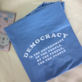 เสื้อ เสื้อยืด เสื้อโอเวอร์ไซส์: SUPPORT DEMOCRACY &amp; ATTENTION มี 2 ลาย : สนับสนุน ประชาธิปไตย / เสื้อ ประชาธิปไตย III