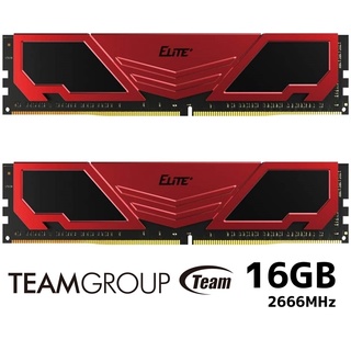 16GB (8GBX2) DDR4/2666 RAM PC (แรมพีซี) TEAM ELITE PLUS (TPRD416G2666HC19DC016)