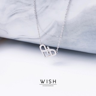 WISH023 - Infinity Heart Necklace สร้อยคออินฟินิตี้รูปหัวใจ ไม่ลอกไม่ดำไม่แพ้