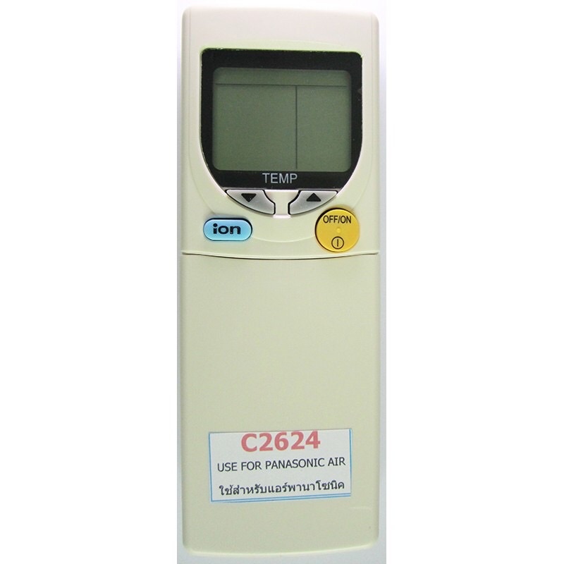 รีโมทแอร์พานาโซนิค 75C2624ใส่ถ่าน3เอ2ก้อนใช้กับแอร์ปกติเหมือนเดิม
