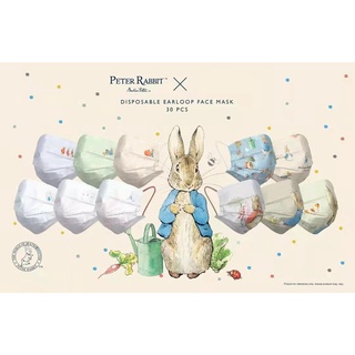 หน้ากากปิดปาก ลายการ์ตูน Peter Rabbit 3PLY สําหรับผู้ใหญ่ 000 10 50 ชิ้น