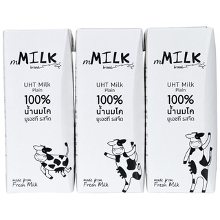 Mmilk เอ็มมิลค์ ผลิตภัณฑ์น้ำนมโค ยูเอชที รสจืด 180 มล. แพ็ค 6