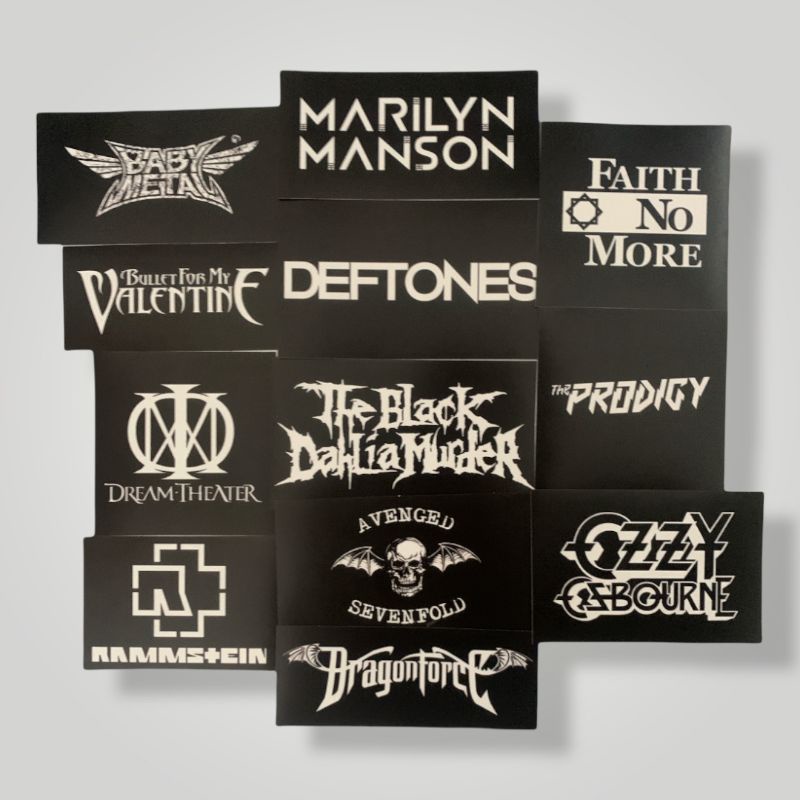 Metal Band Sticker Pack (Baby Metal, A7X, Faith No More, Deftones, Dragonforce ฯลฯ)