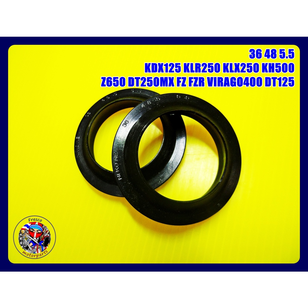 ซีลกันฝุ่นโช๊คหน้า 36 48 5.5 สำหรับ KDX125 KLR250 KLX250 KH500 Z650 DT250MX FZ FZR VIRAGO400 DT125 D