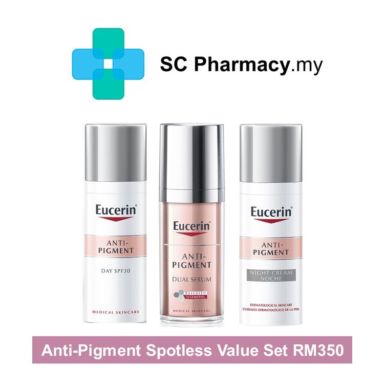 Eucerin Spotless Brightening Anti-Pigment Value Set Spotless Serum 30ml, Day Cream SPF30 50ml, Night Cream 50ml
