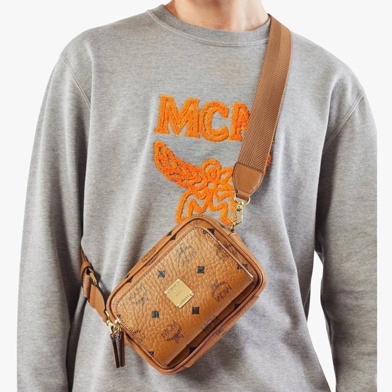 MCM XMini Aren Crossbody In Visetos COGNAC MMRAAKC03CO001