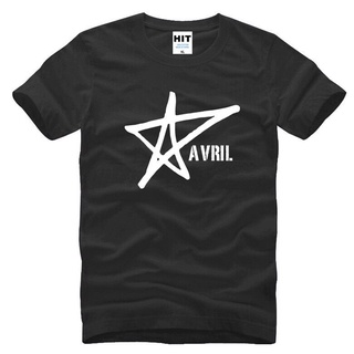 เสื้อยืดแขนสั้นพิมพ์ลาย Avril lavigne สำหรับผู้ชาย