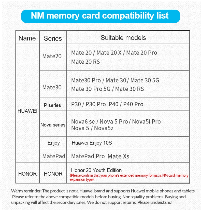 huawei original Nano Memory Card reader P30P40mate20mate30mate40Pro