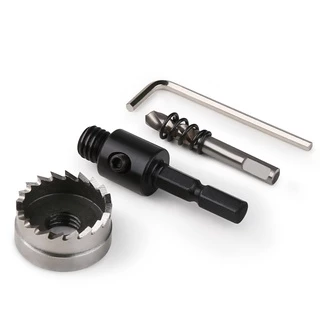 Versery 12-60 มม.HSS-4341 Hole Saw พร้อม Hex Shank เหล็กความเร็วสูงเจาะชุด Bit สําหรับโลหะบางสแตนเลสพลาสติก PVC