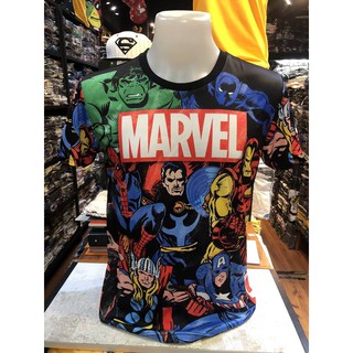 marvel t shirt scuba เสื้อคอมกลมแฟชั่น มาร์เวล ผ้าเย็นสบายไม่อมเหงื่อ สวยงาม ผ้าสคูบา แนว แฟชั่น