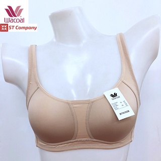 Wacoal Basic Bra ชุดชั้นใน ไม่มีโครง เสริมฟองบาง สีเนื้อ (NN) รุ่น WB9M33 (WB9M25 เก่า) Seamless ไร้ตะเข็บ วาโก้