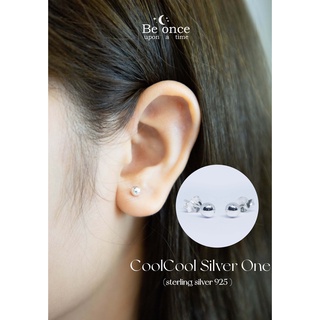 ต่างหูเงินแท้ 925  รุ่น CoolCool Silver one ขนาด 4 mm.