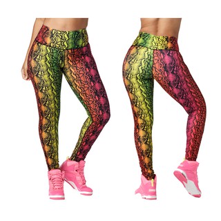 Zumba Wear : Wild For Zumba High Waisted Long Leggings (กางเกงเลคกิ้งออกกำลังกายซุมบ้าและโยคะ)