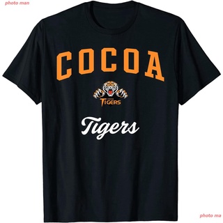 photo man Top มัธยม เสื้อยืดผู้หญิง มัธยม เสื้อยืด Cocoa High School Tigers T-Shirt ผู้หญิง