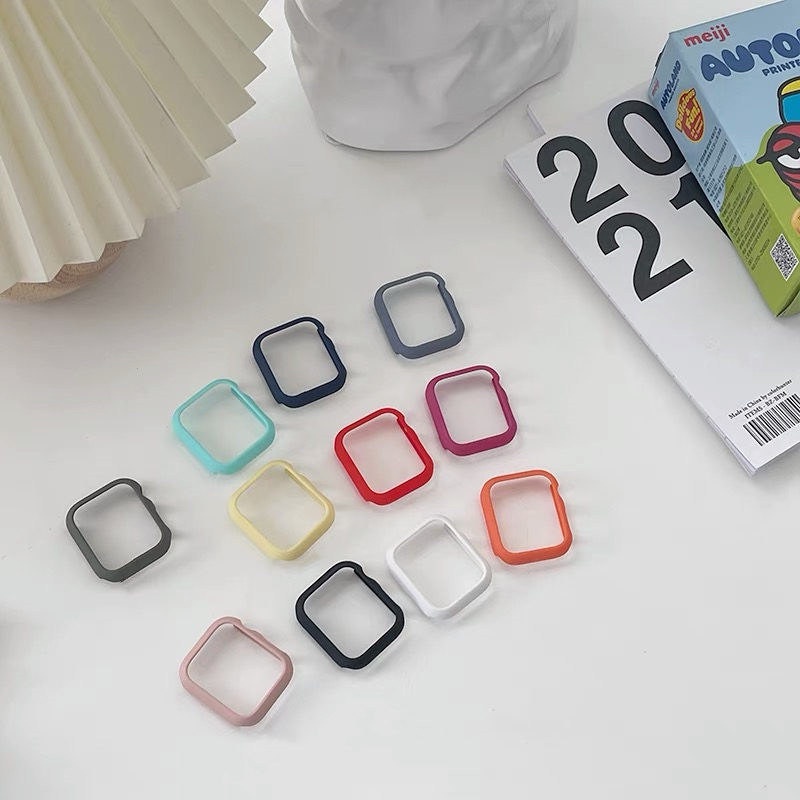 รุ่นใหม่ ( พร้อมส่ง ) เคส PC ไม่มีหน้าจอแบบแข็ง ใช้สำหรับ Smart Watch 7 6 5 4 ขนาด 40mm 41mm 44mm 45mm