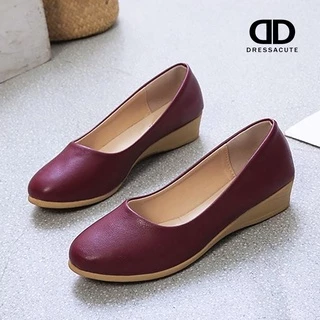 DRESSACUTE (1.5 นิ้ว) รองเท้าคัชชูส้นสูง ( พื้นปั้ม LOVE ) หนังเทียมนิ่ม 6898 / OY135