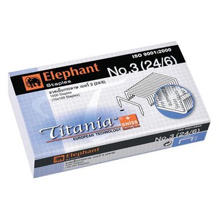 ELEPHANT STAPLES TITANIA ลวดเย็บกระดาษ ตราช้าง NO.3 24/6