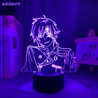 โคมไฟกลางคืน Led รูปมังงะ D Gray Man Allen Walker 3d สีเทา สําหรับตกแต่งห้องนอนเด็ก