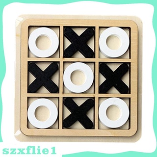 [ลดกระหน่ํา] เกมกระดานไม้อัจฉริยะ Tac Toe Leisure Board Game สําหรับบ้าน