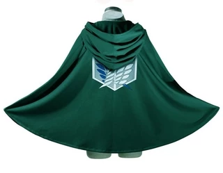 Attack On Titan Costume Green Cloak Japanese Anime Cosplay Shingeki No Kyojin Hoodie Eren Levi Mikasa Cloak Scout Legion Coat