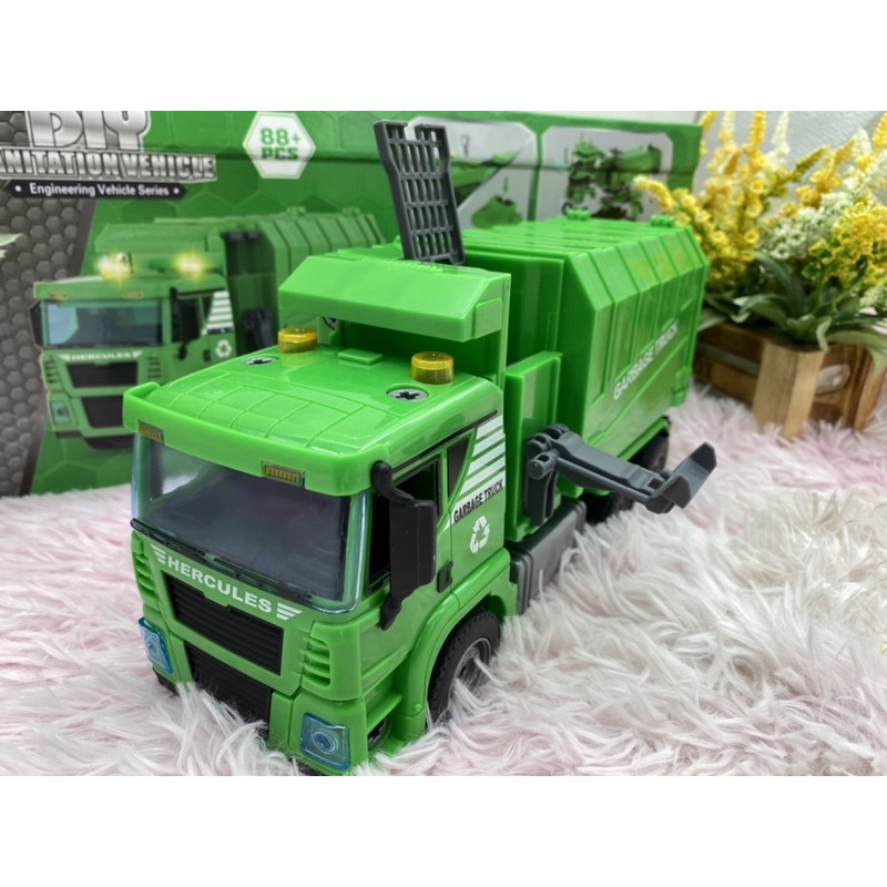🌈พร้อมส่ง รถของเล่น รถขยะDIY รถขนขยะ DIY Car รถเด็กเล่น ของขวัญ ของเล่นเสริมพัฒนาการ รถถอดประกอบ รถมีอุปกรณ์ถอดเข้าออก