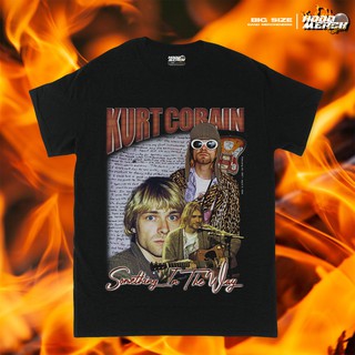 เสื้อยืดคอกลมเสื้อยืดลาย KURT COBAIN NIRVANA - KURT COBAIN TEES / OVERSIZE / ขนาดใหญ่สําหรับผู้หญิงและผู้ชายผ้าฝ้ายแท้