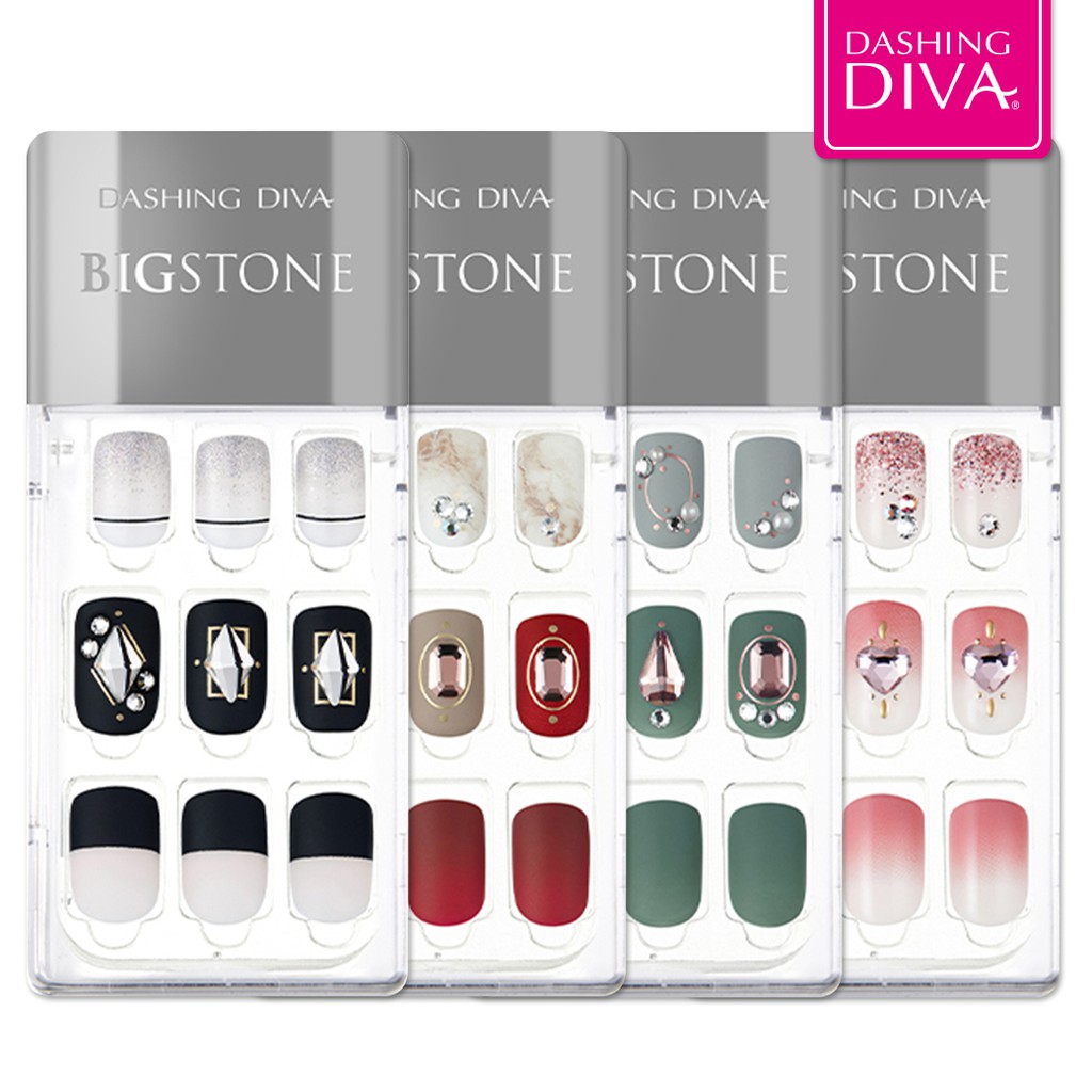 [พร้อมส่ง] Dashing Diva Big Stone Magic Press MDR562PR 1กล่อง 30เล็บ