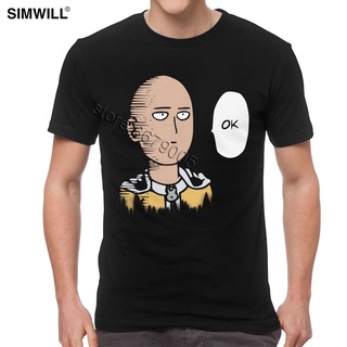 เสื้อยืดคอกลม ผ้าฝ้าย พิมพ์ลายการ์ตูนญี่ปุ่น Ok Hero One Punch Man แฟชั่นฤดูร้อน สไตล์สตรีท สําหรับผู้ชายธรรมดา