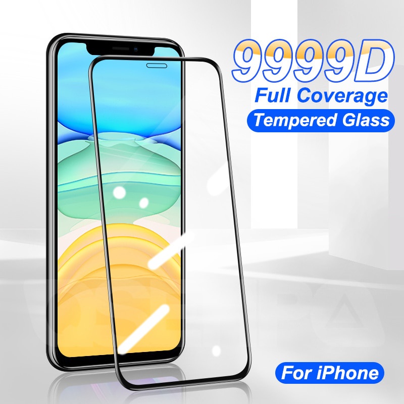 กระจกนิรภัยสําหรับ iPhone 13 PRO MAX 6 6S 7 8 Plus SE ป้องกันหน้าจอบน iPhone X XR XS 11 12 PRO MAX 9