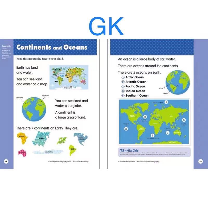 Evan-Moor Skill Sharpeners Geography PreK/Grade K/Grade 1/Grade 2/Grade3 🚛 In Stock - รูปที่ 2