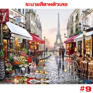 ภาพระบายสีตามตัวเลข มีเฟรมไม้ให้ 40x50cmพร้อมส่ง รูปวาด ระบายสี ภาพชุด DIY ภาพวาดระบายสี ภาพระบายสีตามตัวเลข kkrit999