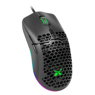 Delux M700 PMW3389 RGB เมาส์เกมมิ่ง น้ําหนักเบา ลายรังผึ้ง พร้อมสายเชือกนิ่ม สําหรับคอมพิวเตอร์ เกมเมอร์