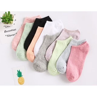 🔥ขายดีมาก ถุงเท้าญี่ปุ่น 10 สี พาสเทล