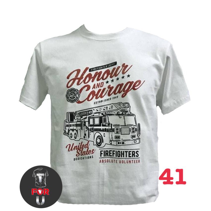 เสื้อยืดลายนักดับเพลิง ผ้าคอตต้อน 100% สวมใส่สบาย ราคาถูก รูปที่ 3
