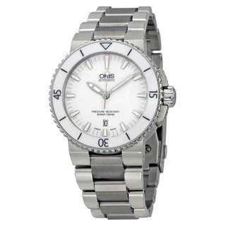 ORIS Mens AQUIS DATE White Dial Automatic
 Watch 01 733 7653 4156 MB