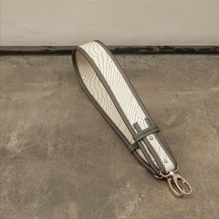 JOSVLI กระเป๋าสตรี - สายสะพายไหล่ใน Python Snow ใหม่ล่าสุดนําเข้ากระเป๋าผู้หญิง SMALL MODERN SCHOOL 